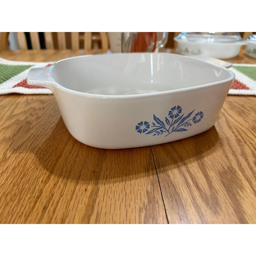 Corning Ware Cornflower Blue 2 Quart Square Casserole Dish A-2-B Vintage USA